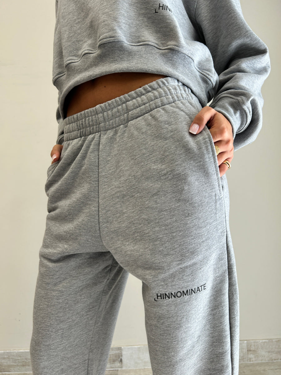 HINNOMINATE Pantalone jogger Felpa Grigio Melange