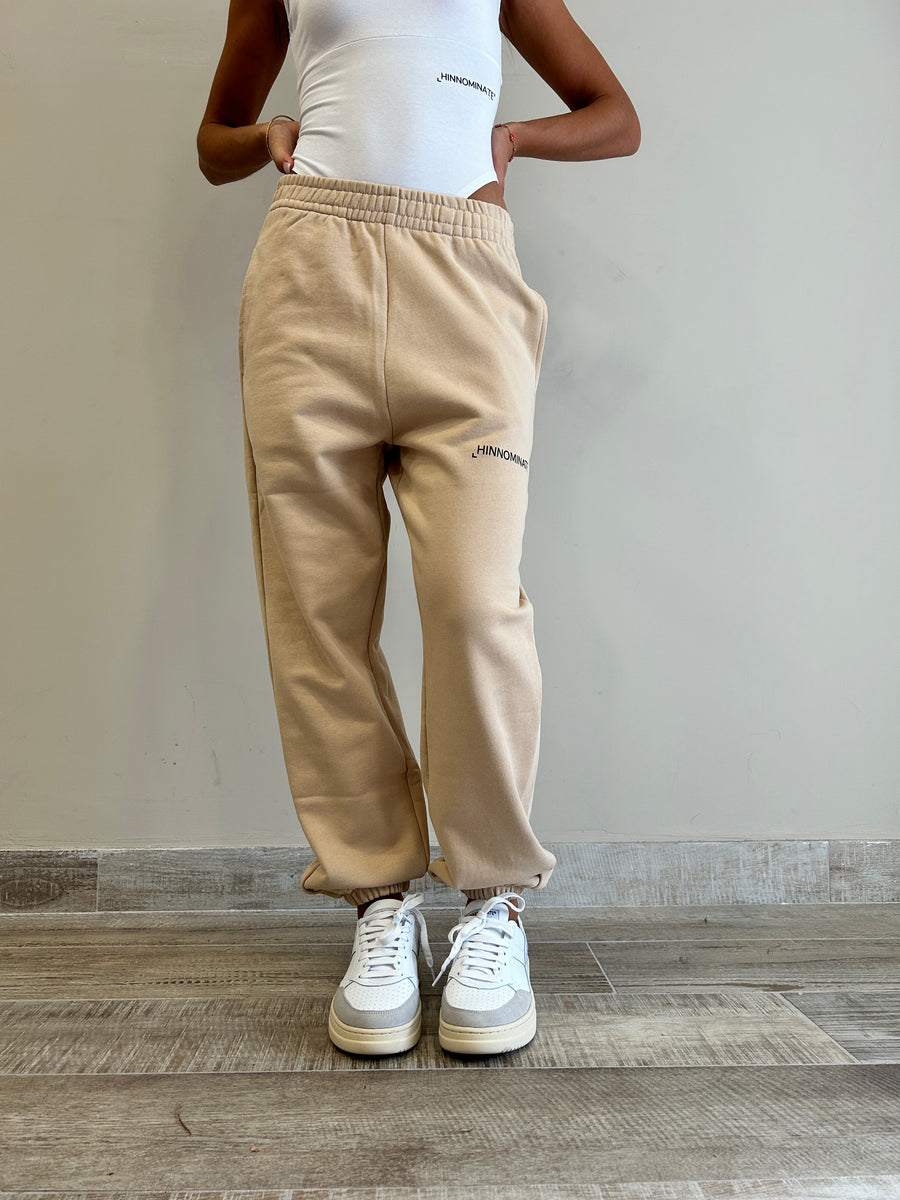 HINNOMINATE Pantalone jogger Felpa Nocciola