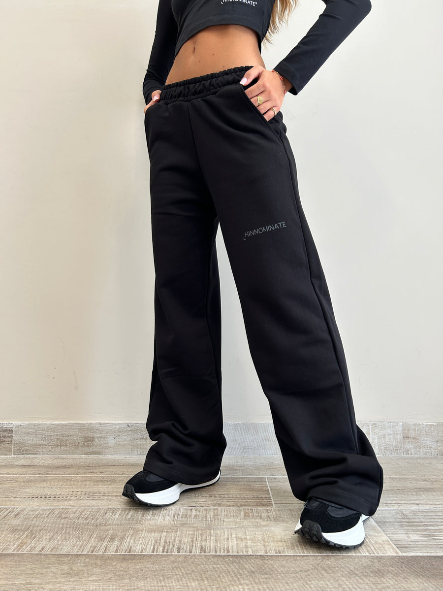 HINNOMINATE Pantalone Dritto Felpa Nero