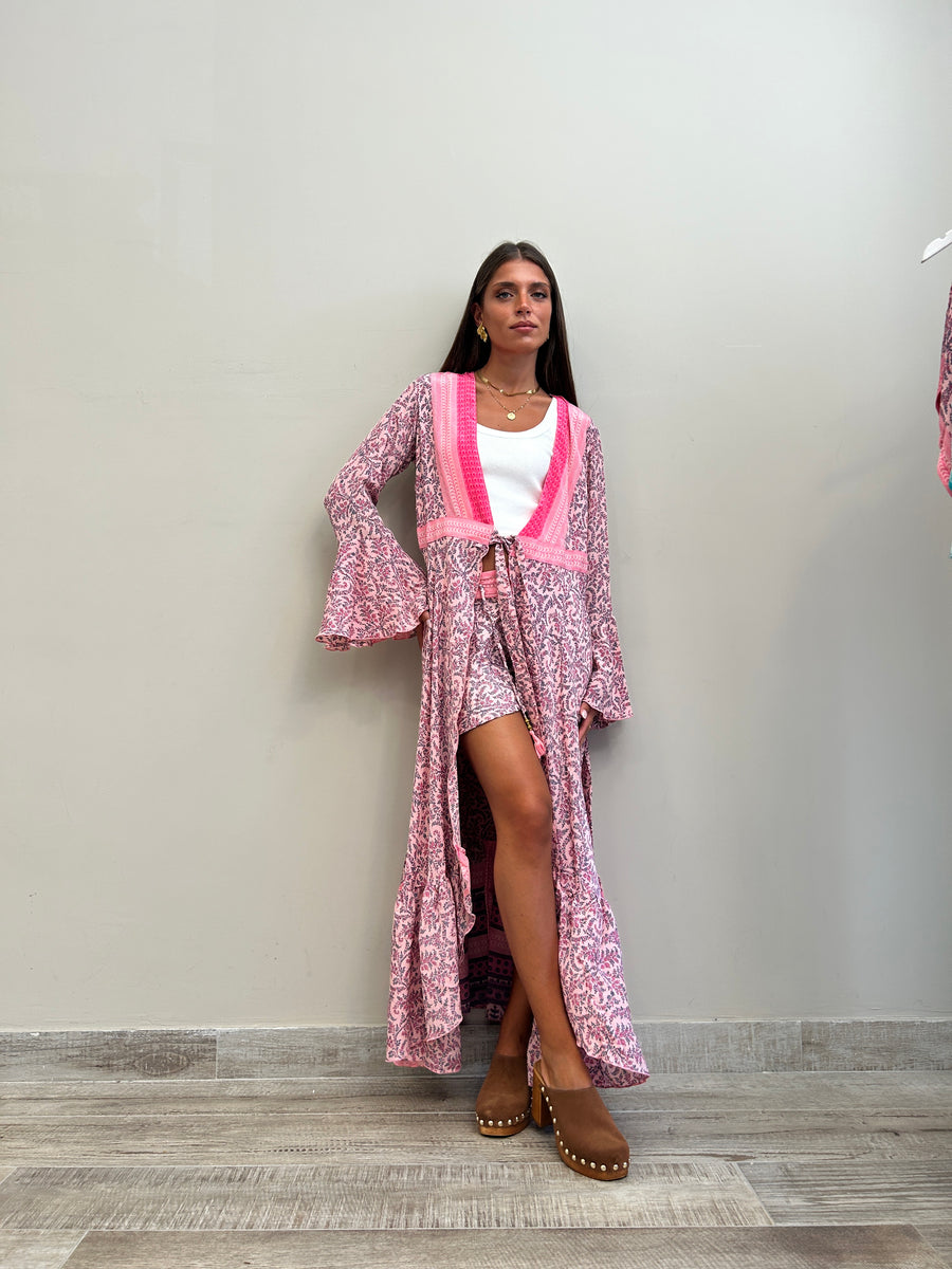 FREELOVE Abito KIMONO Seta Soft Pink