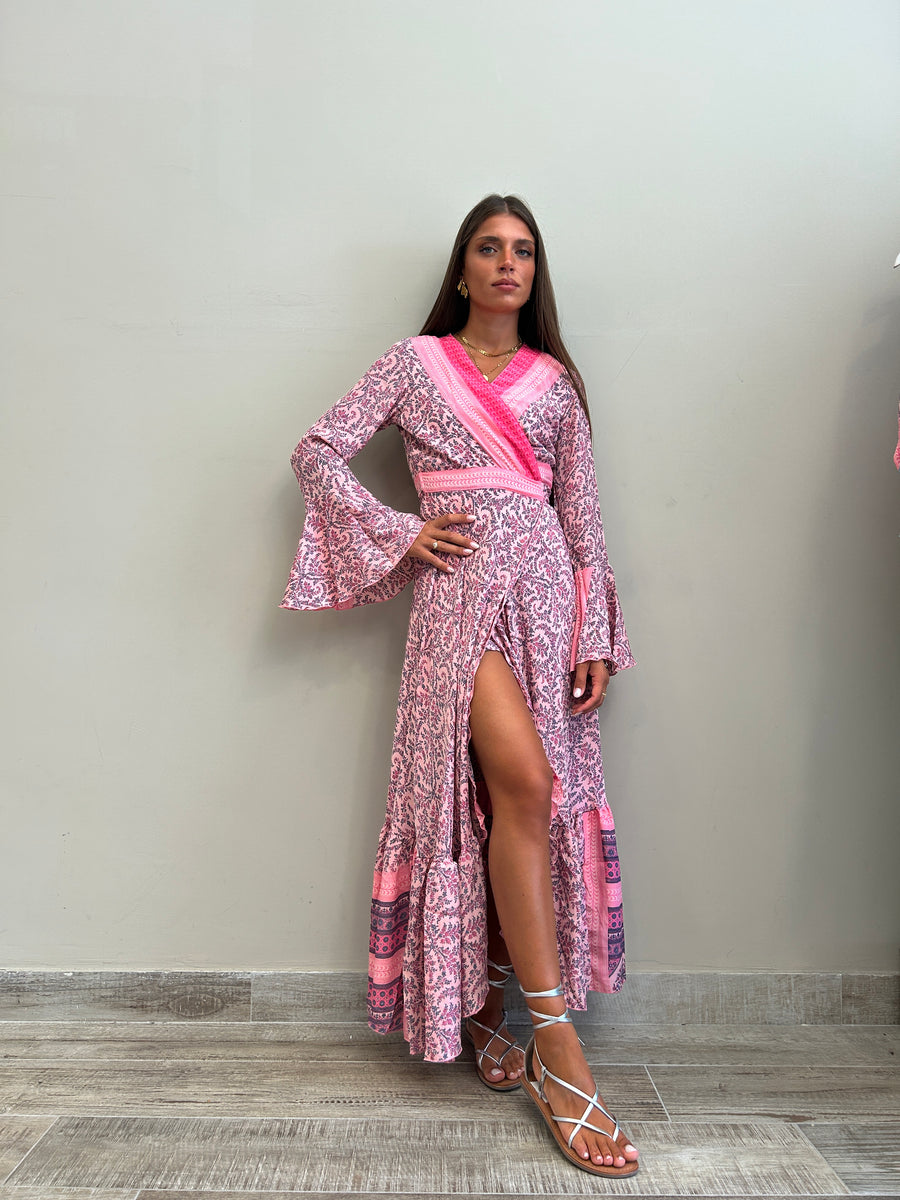 FREELOVE Abito KIMONO Seta Soft Pink