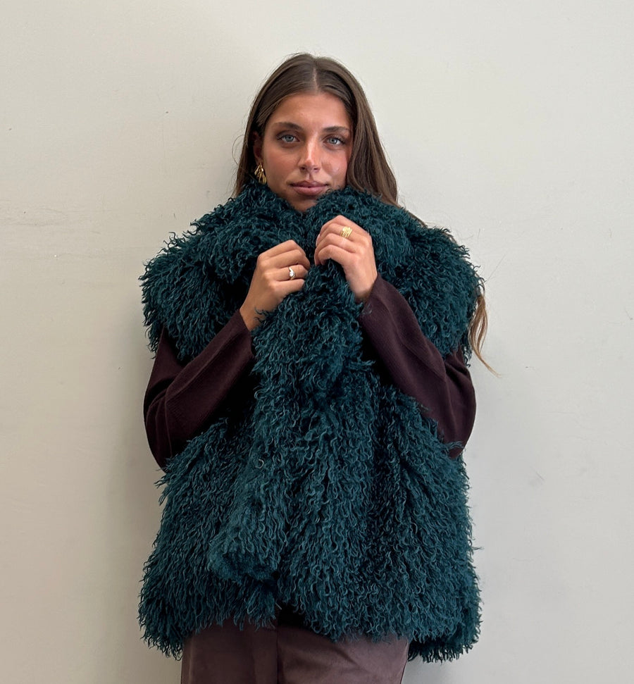 LMN Gilet over eco Mongolia verde