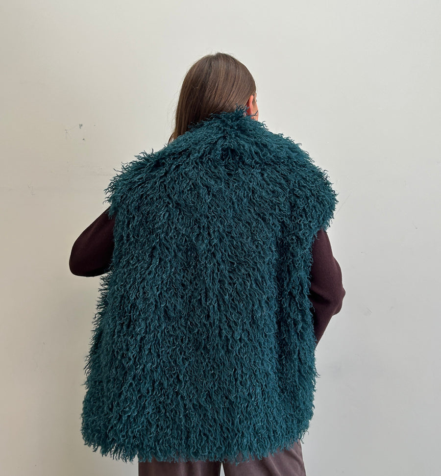 LMN Gilet over eco Mongolia verde