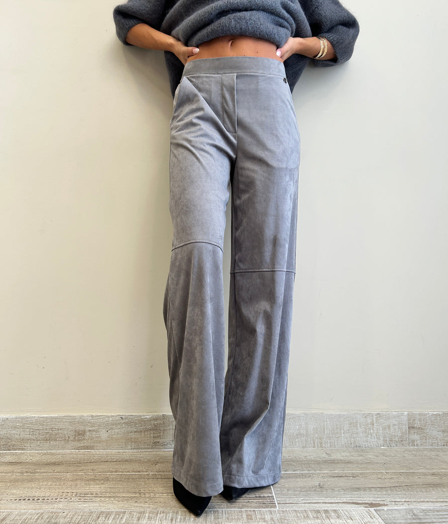 DIXIE Pantalone eco daino grigio