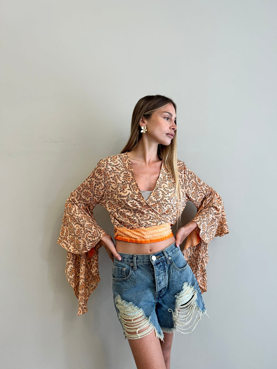 FREELOVE Gipsy Top Seta Soft Orange
