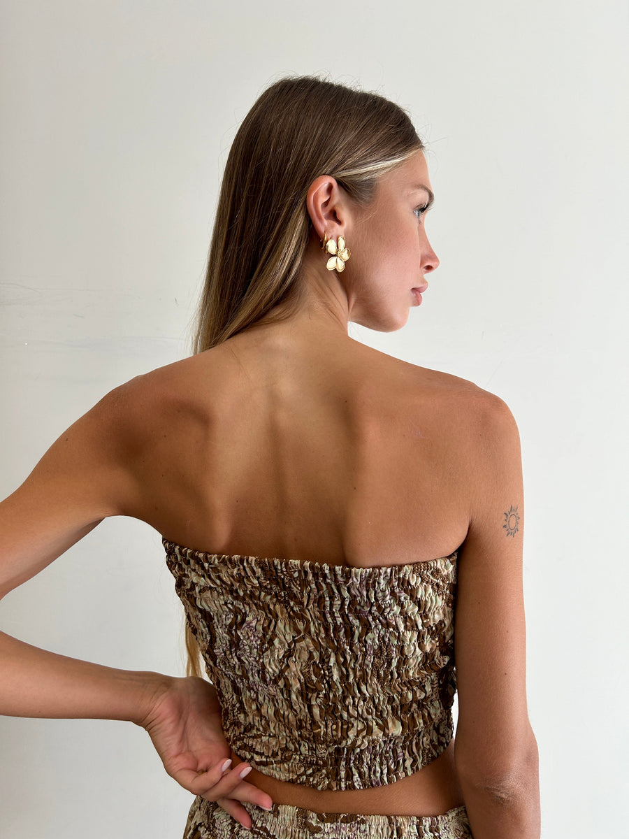 FREELOVE String top seta Golden Zebra