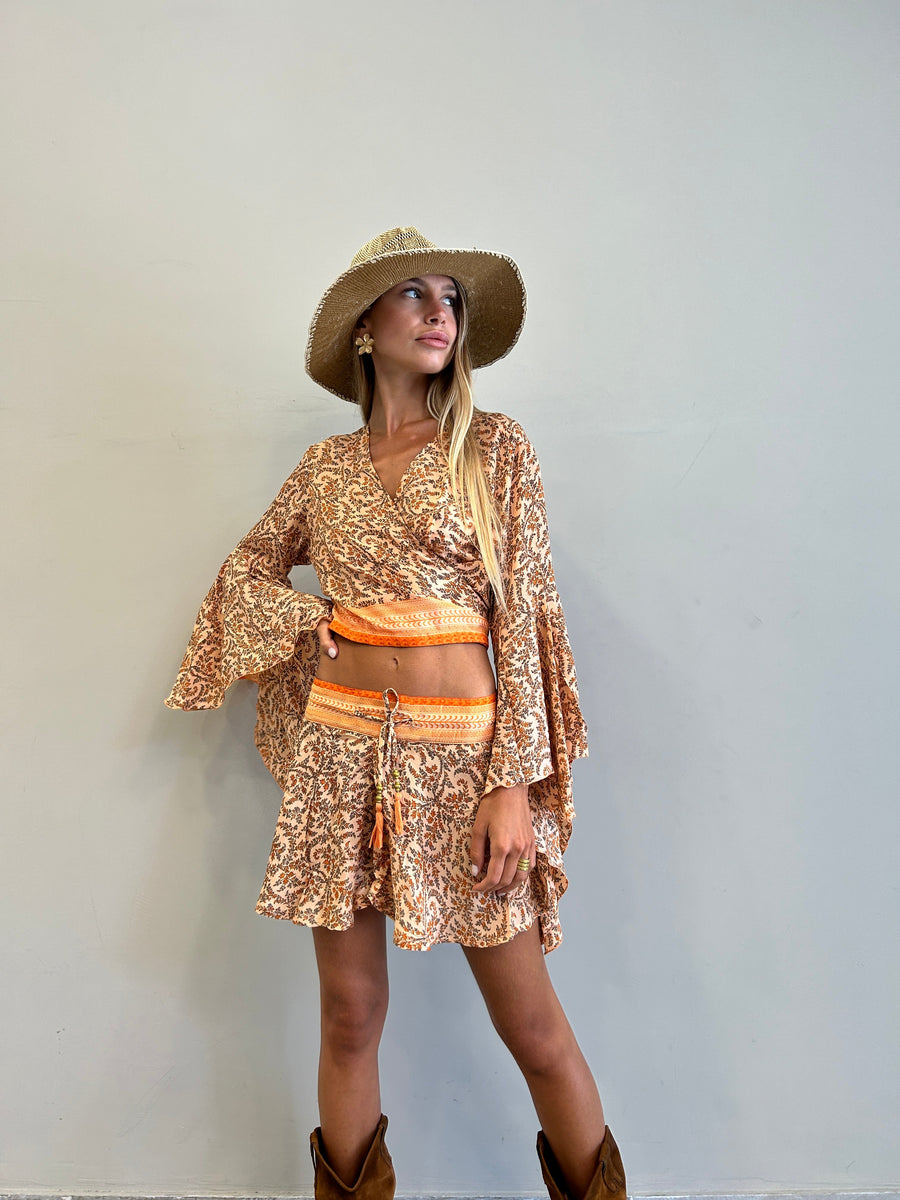 FREELOVE Gipsy Top Seta Soft Orange
