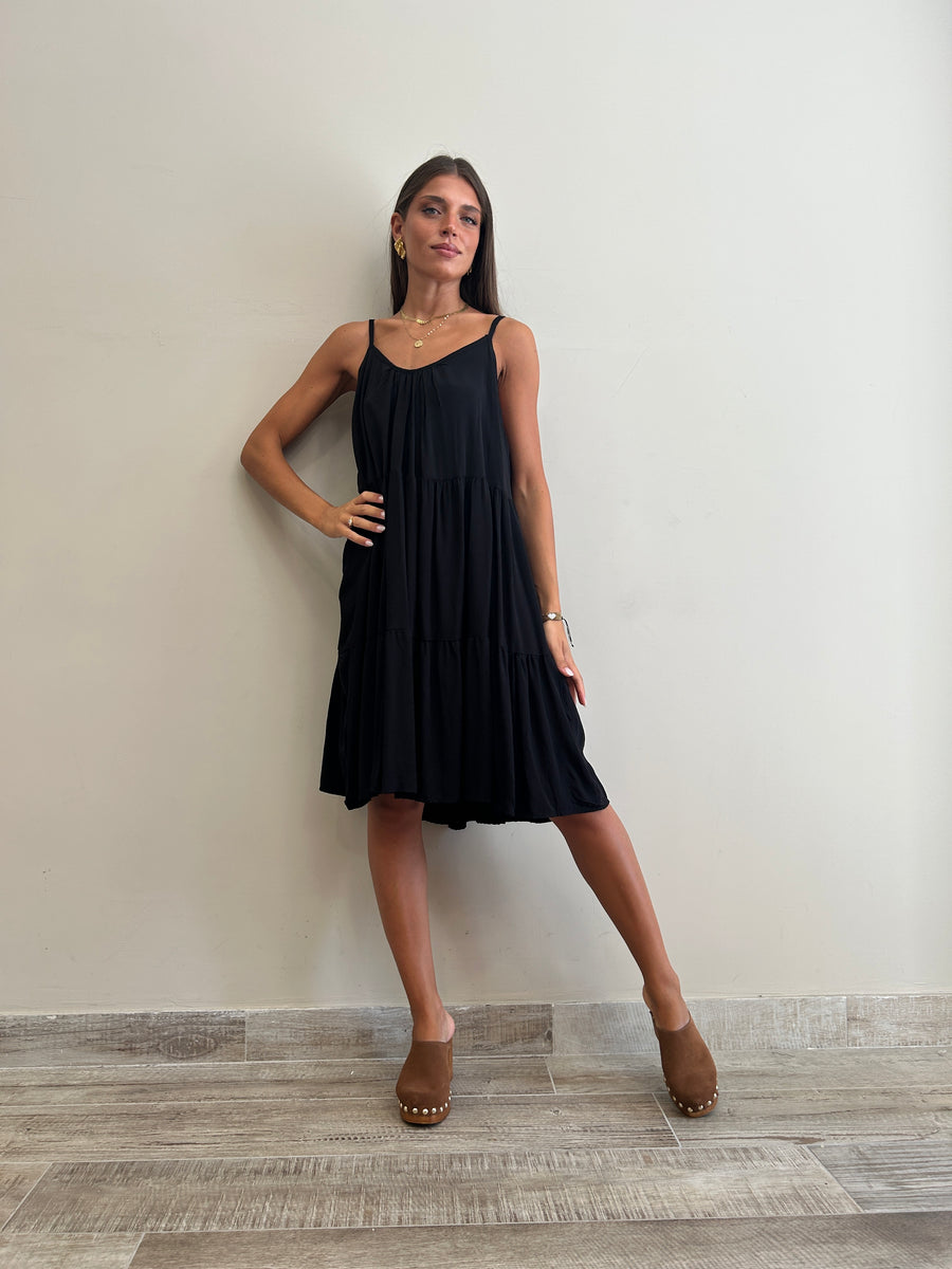 GIPSY INSIDE Abito corto balze nero