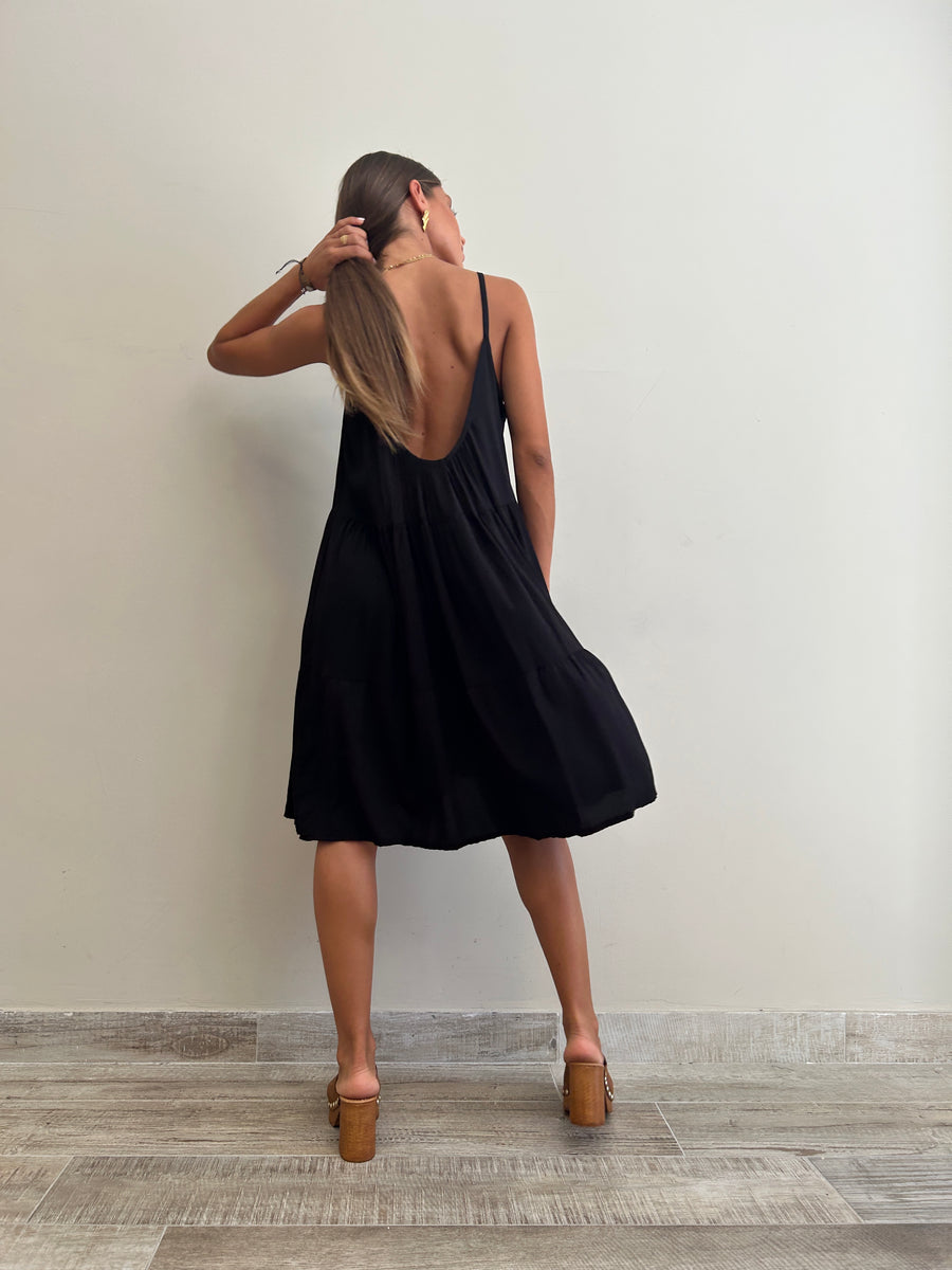 GIPSY INSIDE Abito corto balze nero
