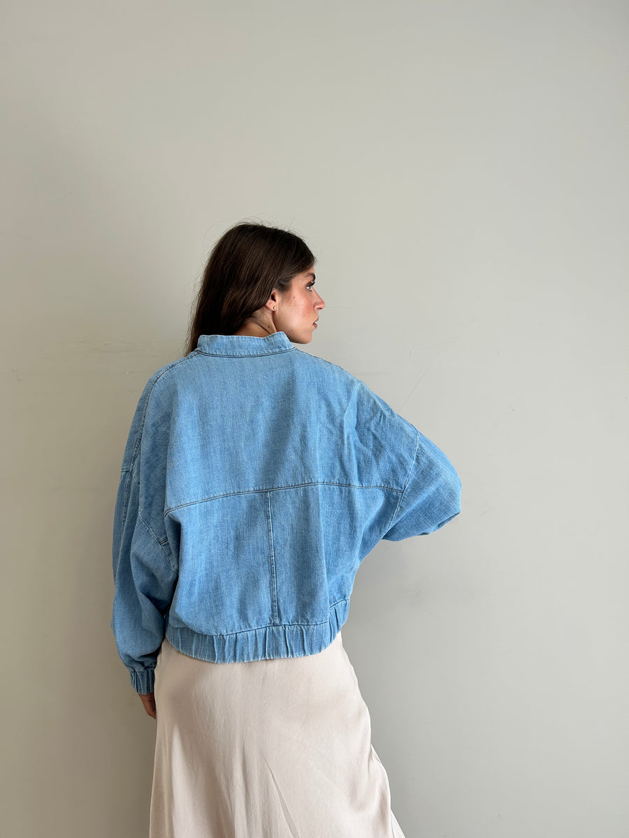 LE STREGHE Bomber Denim con zip