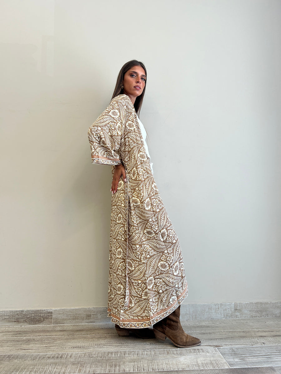 FREELOVE Kimono STREEP seta Coachella sand