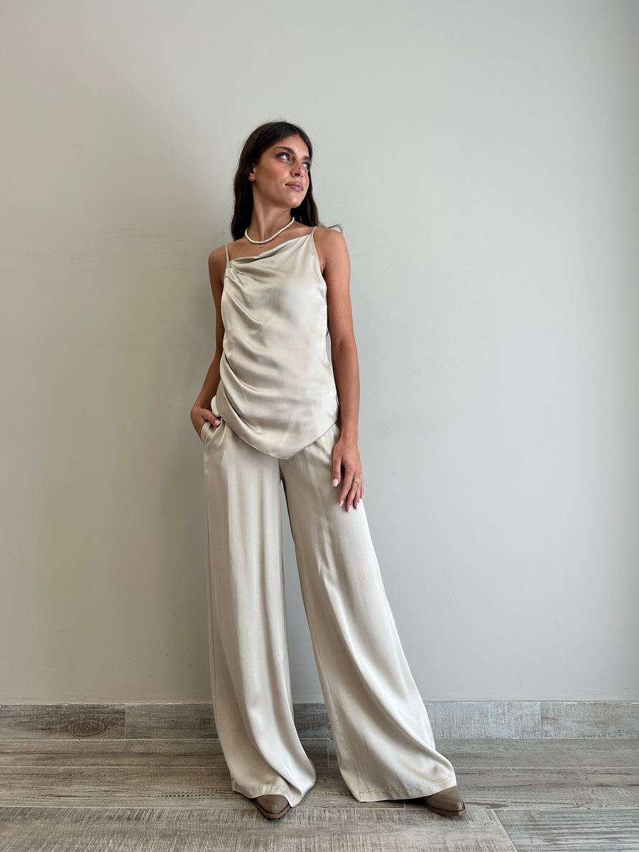 KK Pantalone satin sabbia
