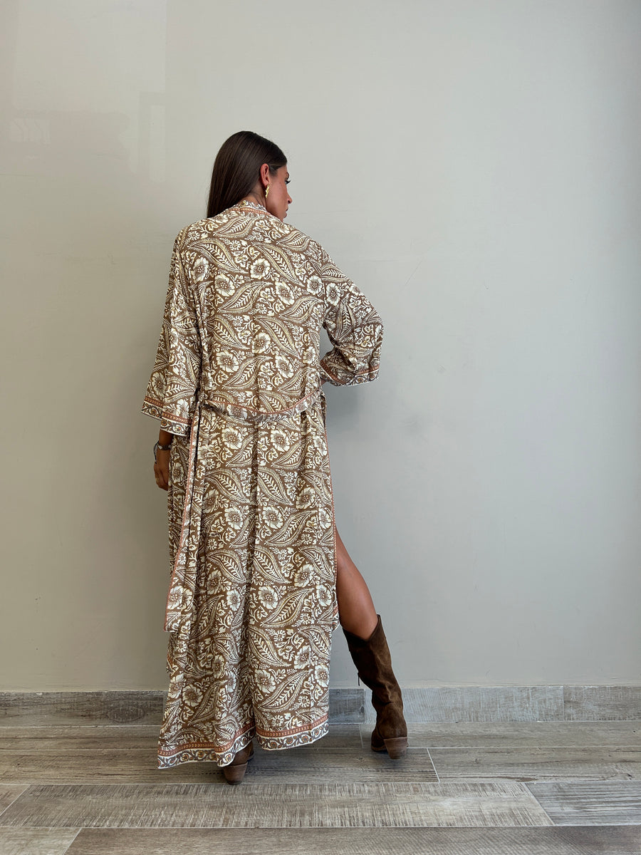 FREELOVE Kimono STREEP seta Coachella sand