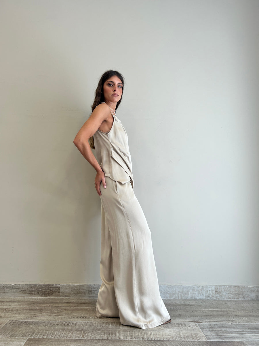 KK Pantalone satin sabbia