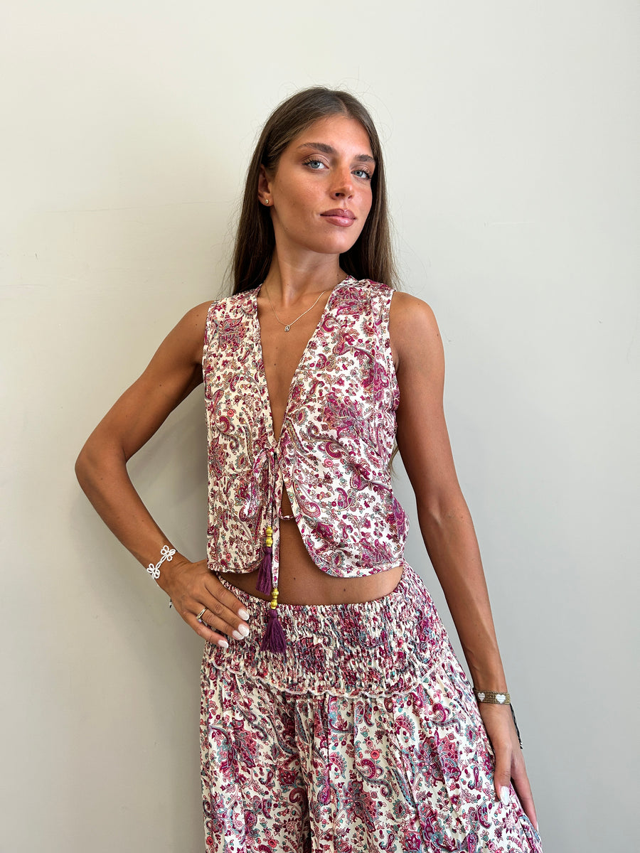 FREELOVE GILET seta Diamond Peach