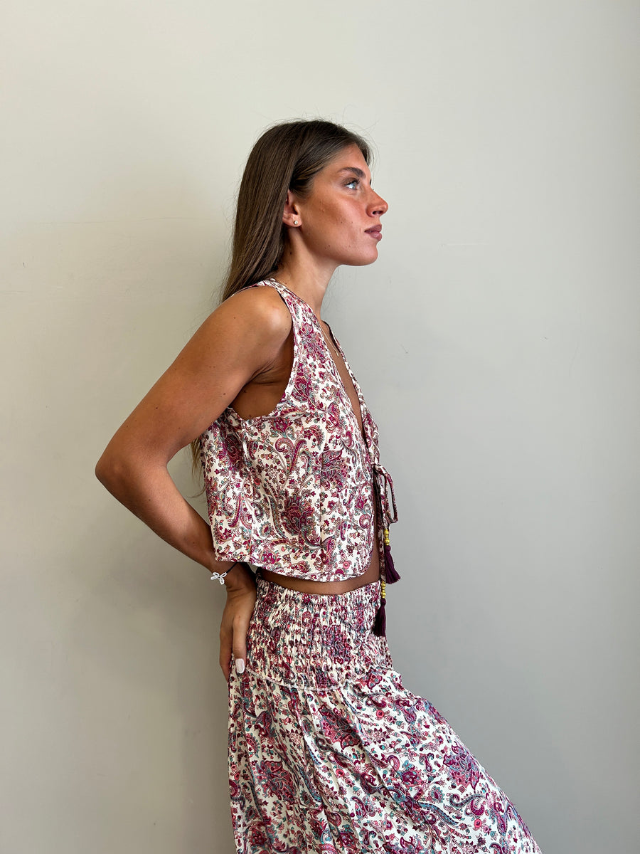 FREELOVE GILET seta Diamond Peach
