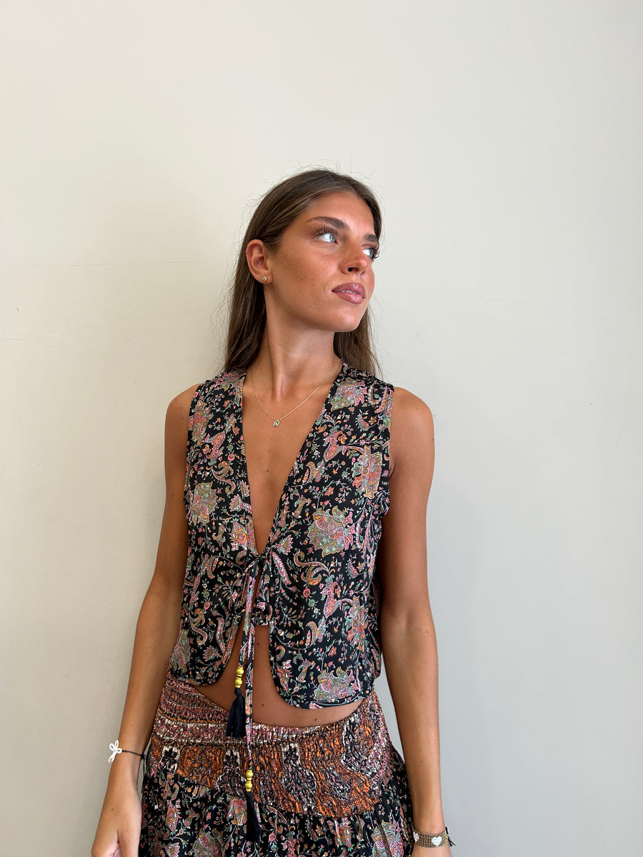 FREELOVE GILET seta Diamond Black