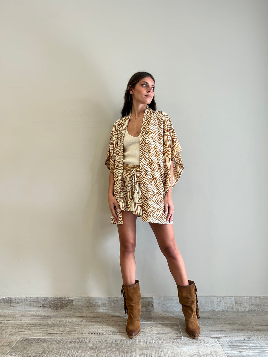 FREELOVE Kimono Fairy seta Boho Sand