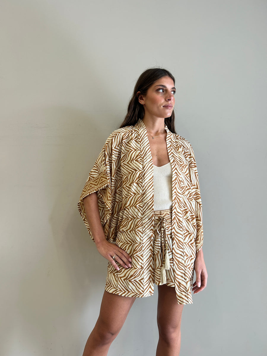 FREELOVE Kimono Fairy seta Boho Sand