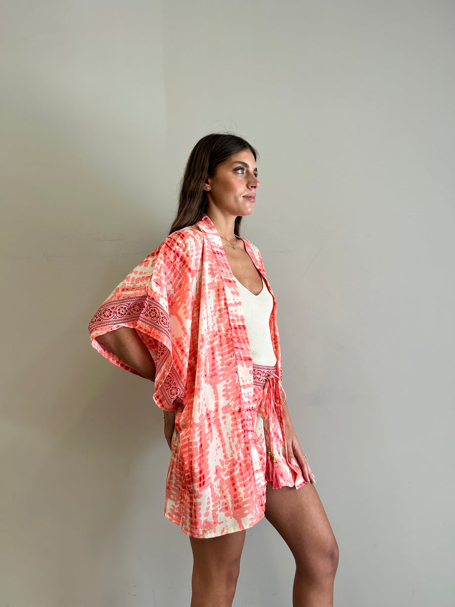 FREELOVE Kimono Fairy seta Gipsy Coral