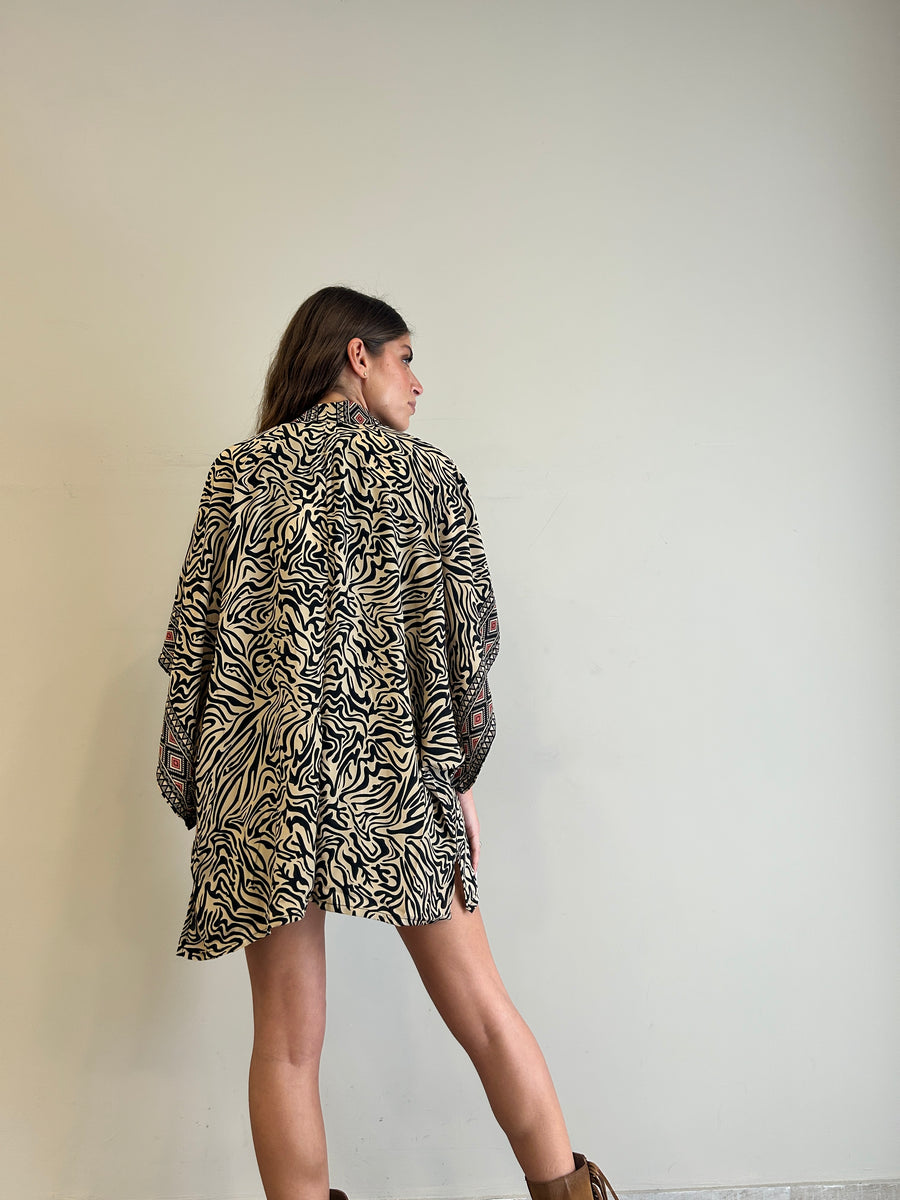 FREELOVE Kimono Fairy seta Zebra Sand