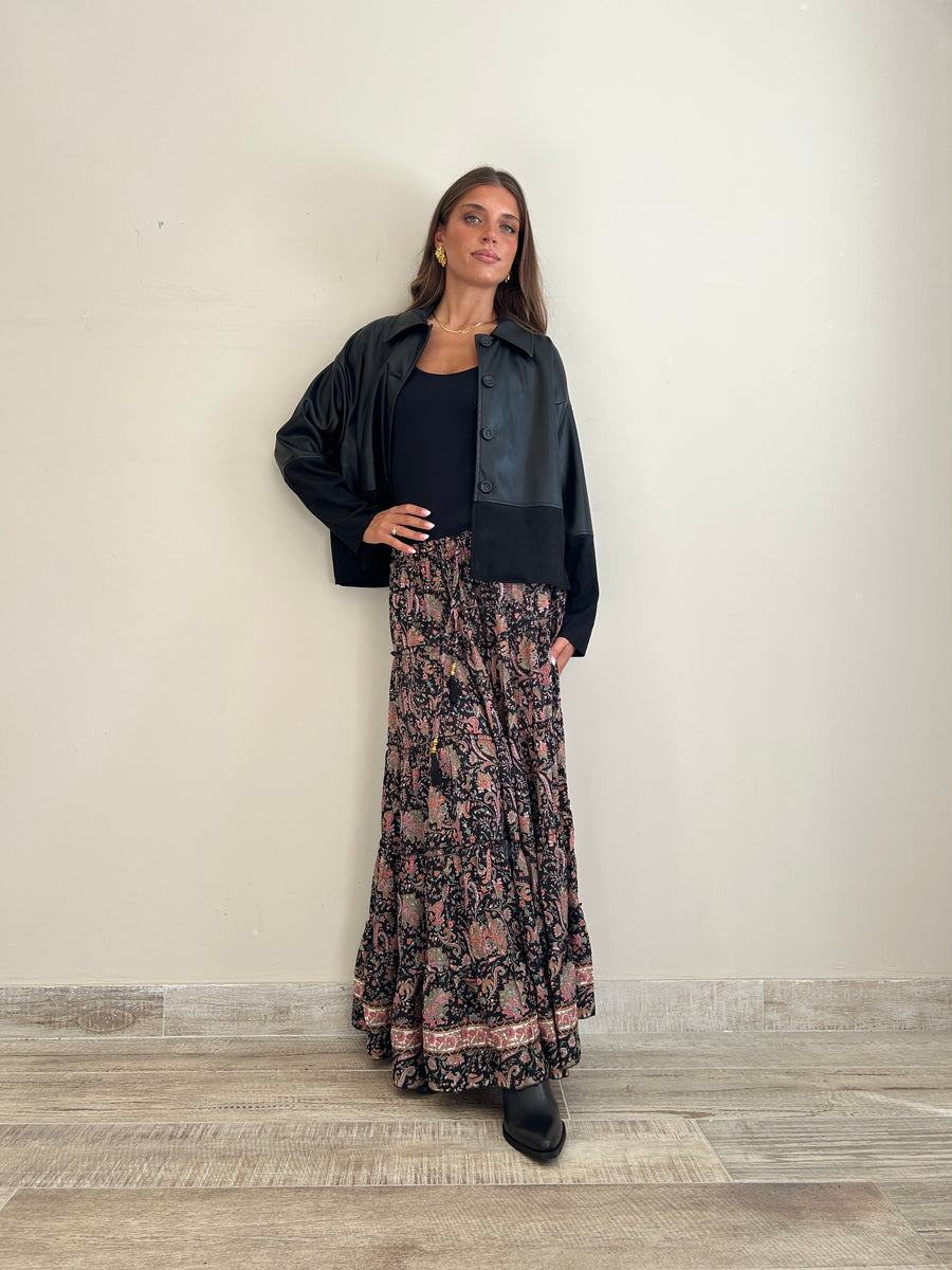 DIXIE Giacca ecopelle nero