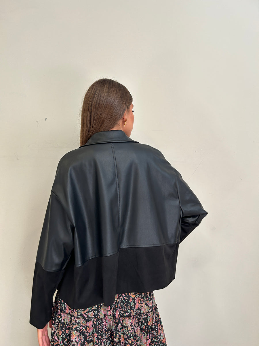 DIXIE Giacca ecopelle nero