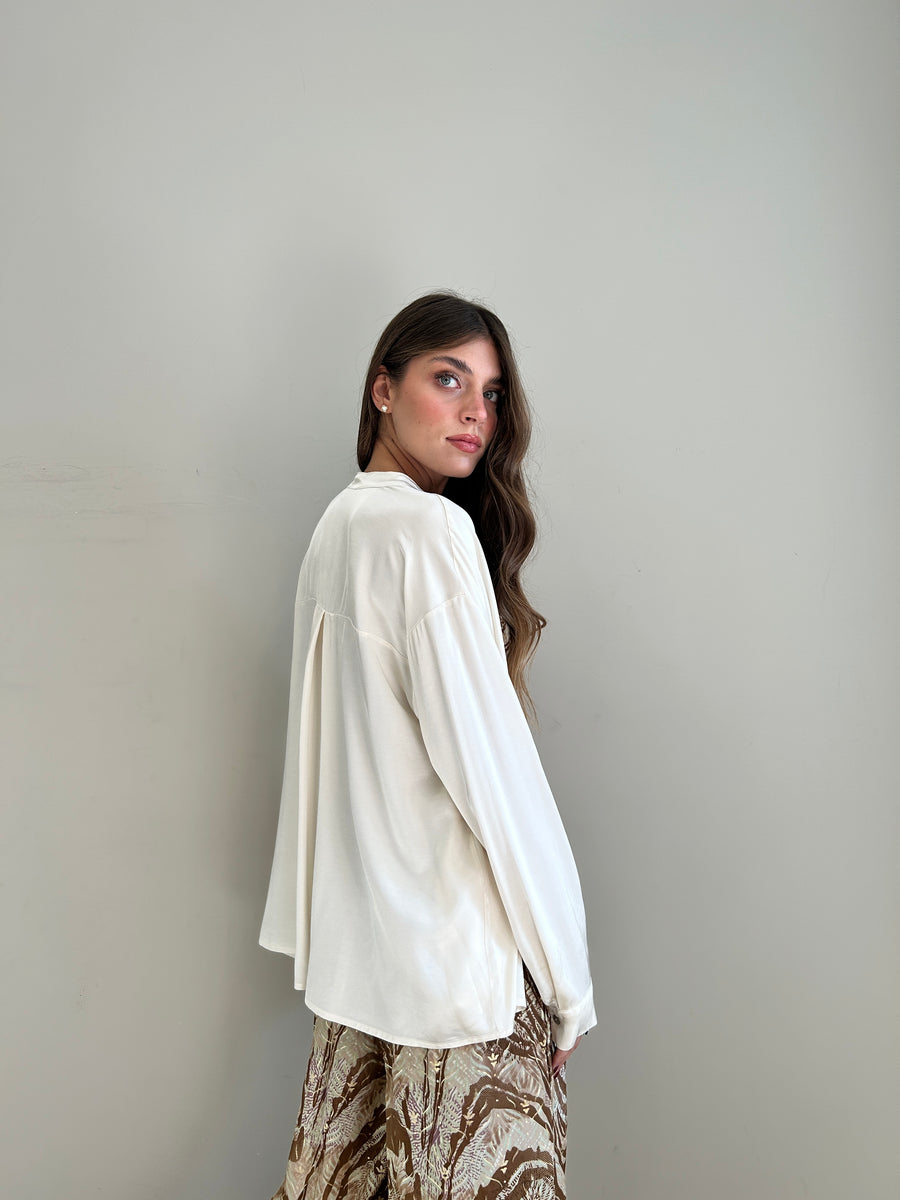 MOTEL Camicia satin burro