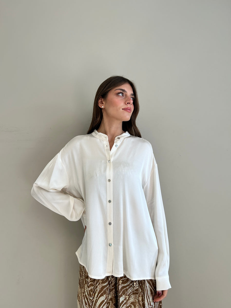 MOTEL Camicia satin burro