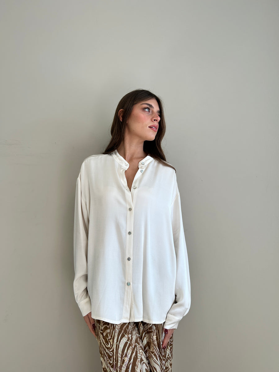 MOTEL Camicia satin burro