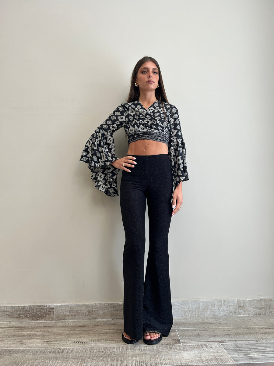 MATINEE Pantalone SILVIA lurex nero