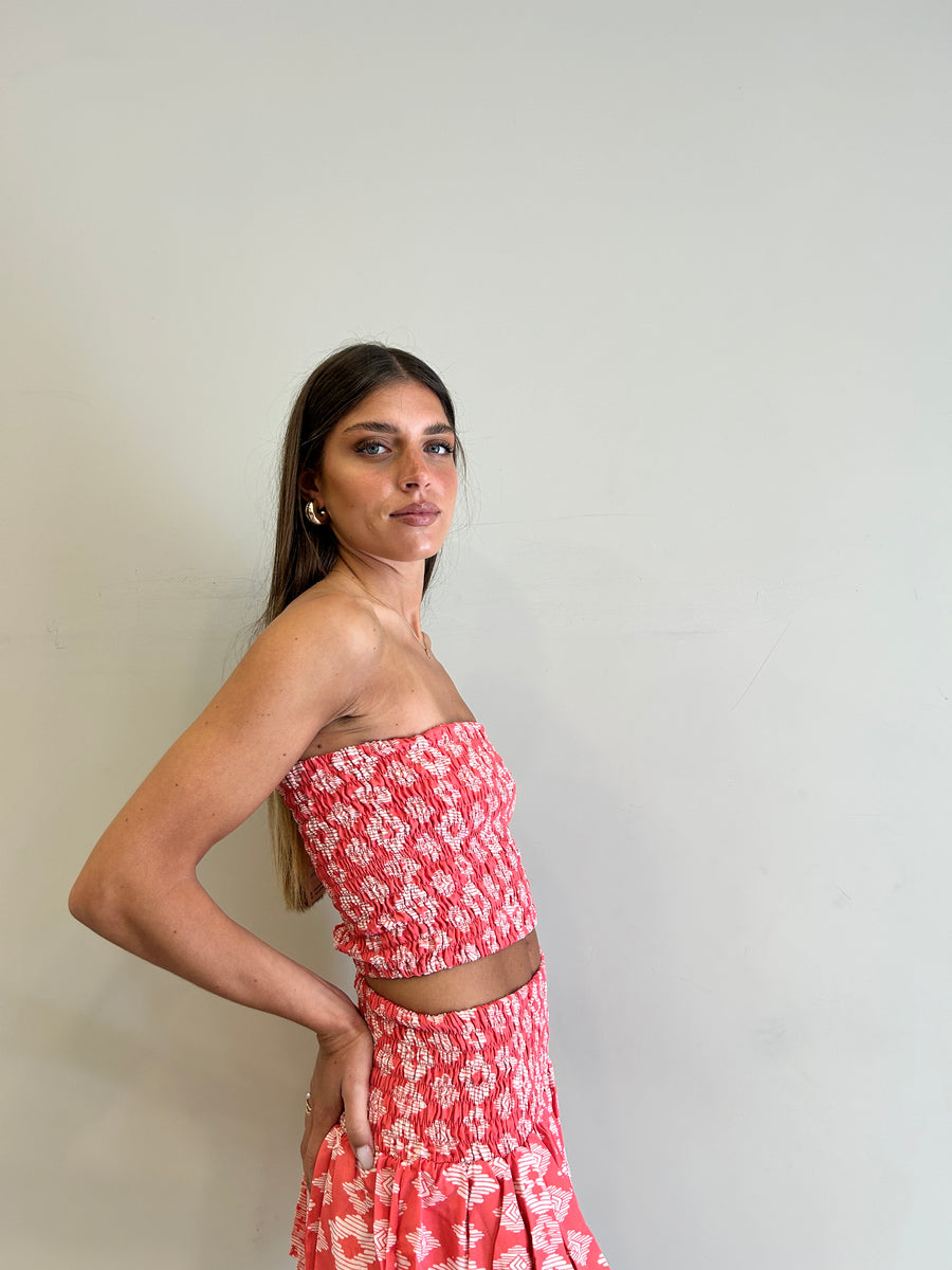 FREELOVE String top seta Tribal Coral