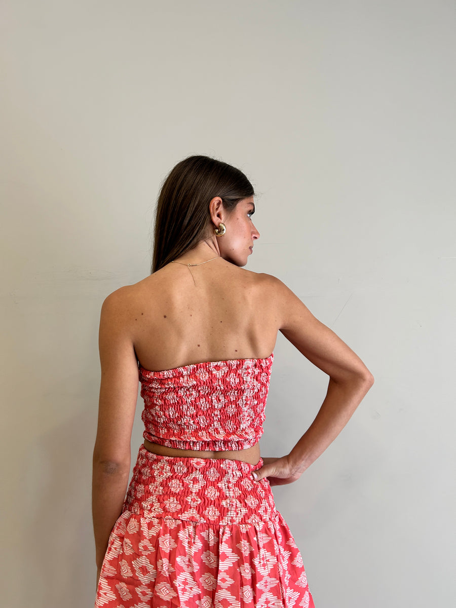 FREELOVE String top seta Tribal Coral
