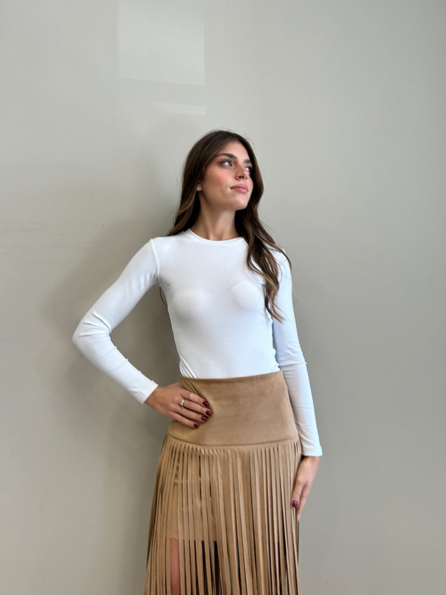 LMN Body manica lunga bianco