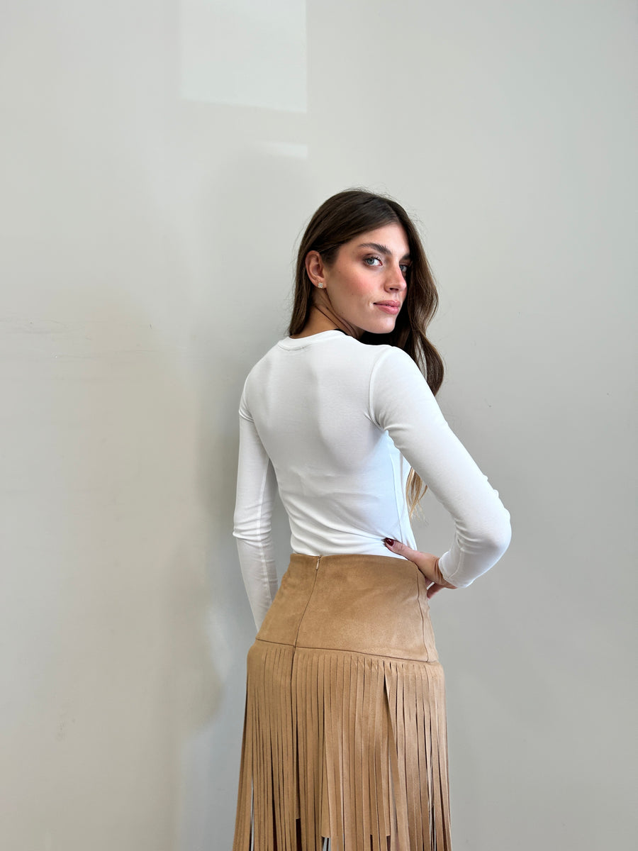LMN Body manica lunga bianco