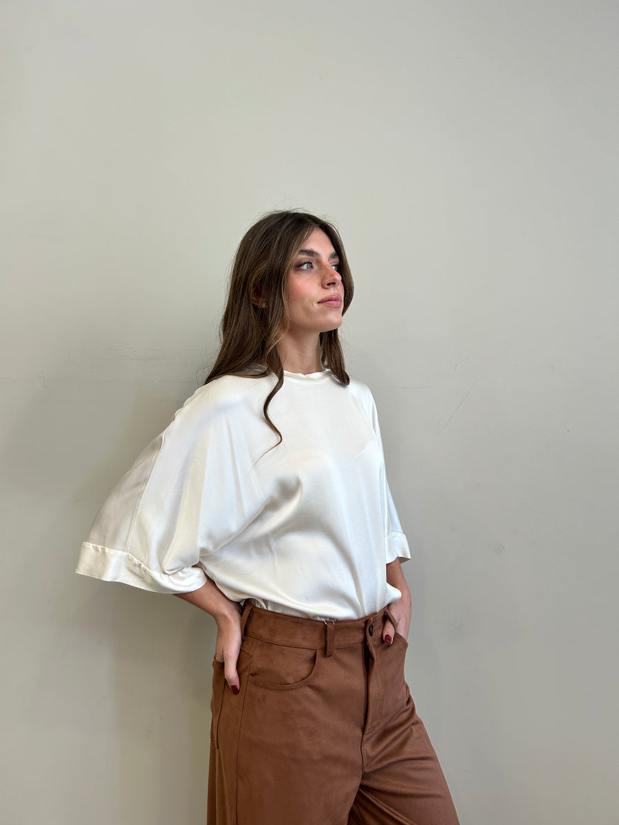 MOTEL Blusa satin burro