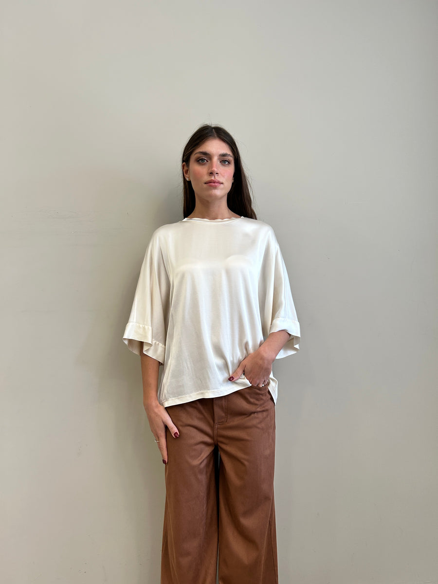 MOTEL Blusa satin burro
