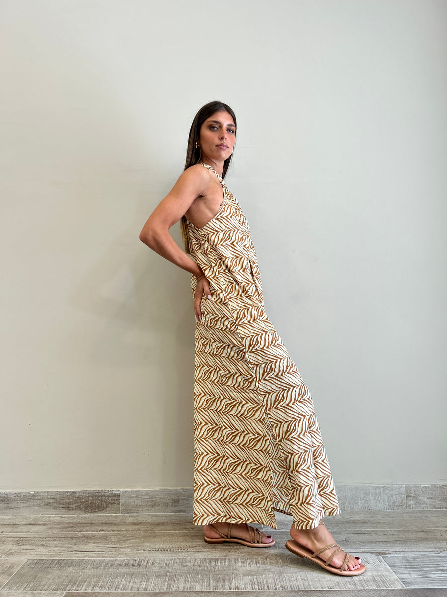 FREELOVE GAIA Abito lungo seta Boho Sand