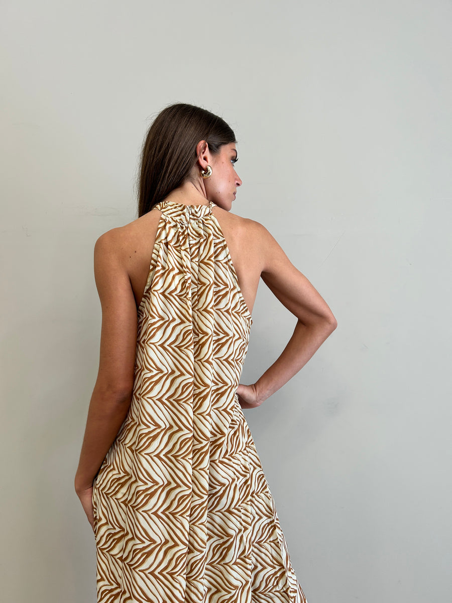FREELOVE GAIA Abito lungo seta Boho Sand
