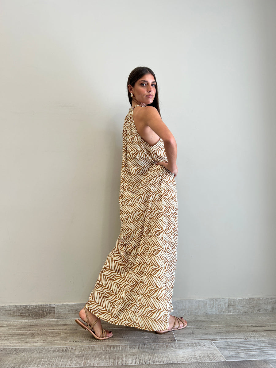 FREELOVE GAIA Abito lungo seta Boho Sand