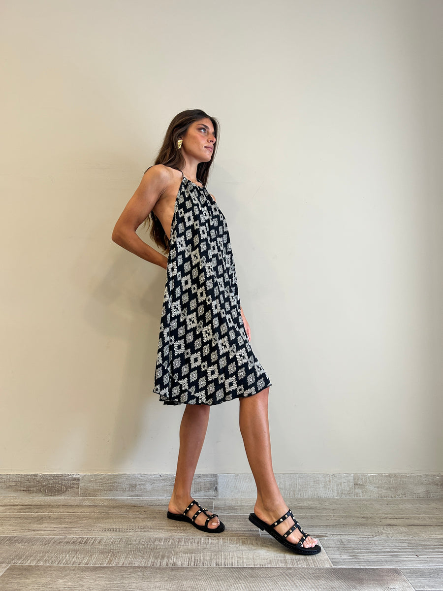 FREELOVE Abito Freedom Seta Tribal Black