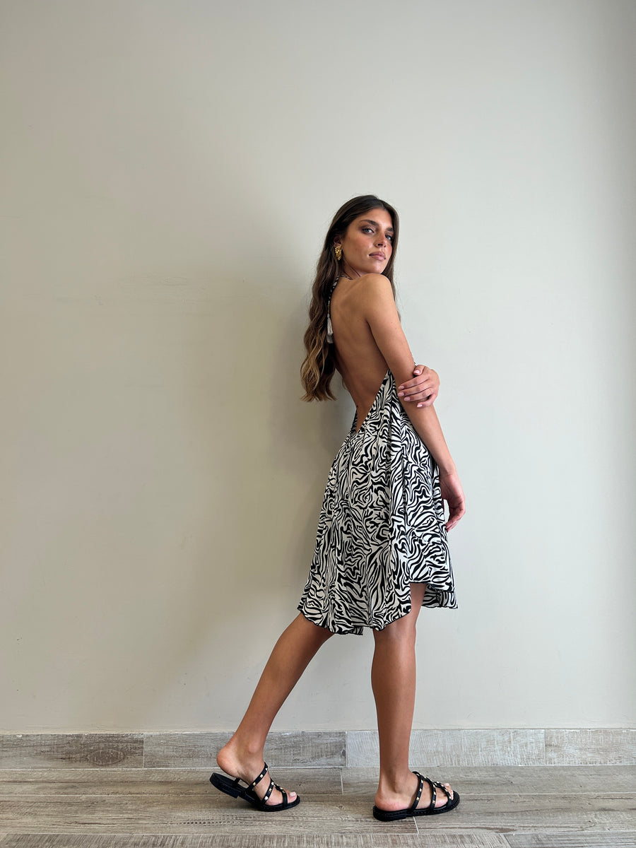 FREELOVE Abito Freedom Seta Zebra Balck