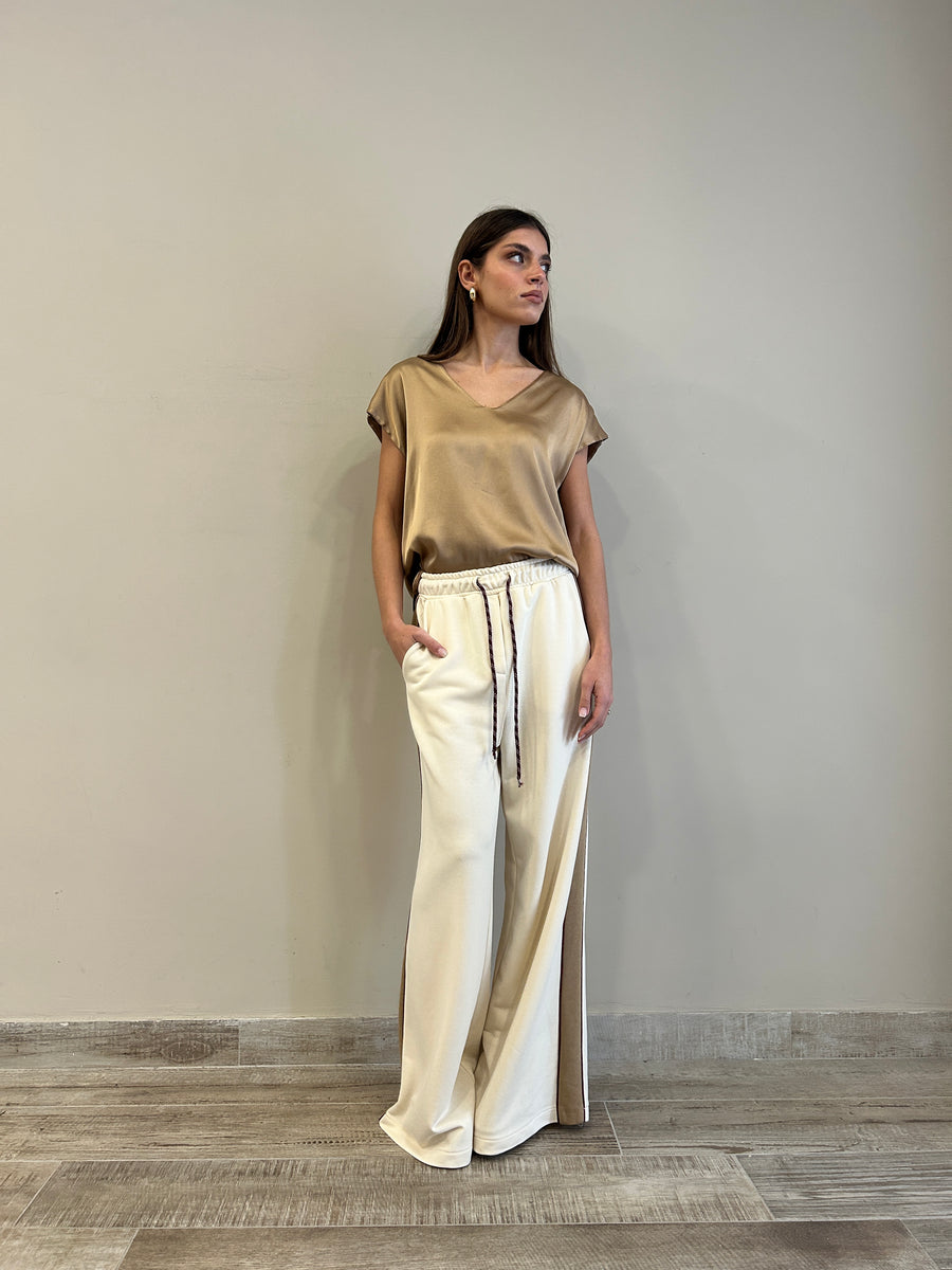 MOTEL Blusa satin oro