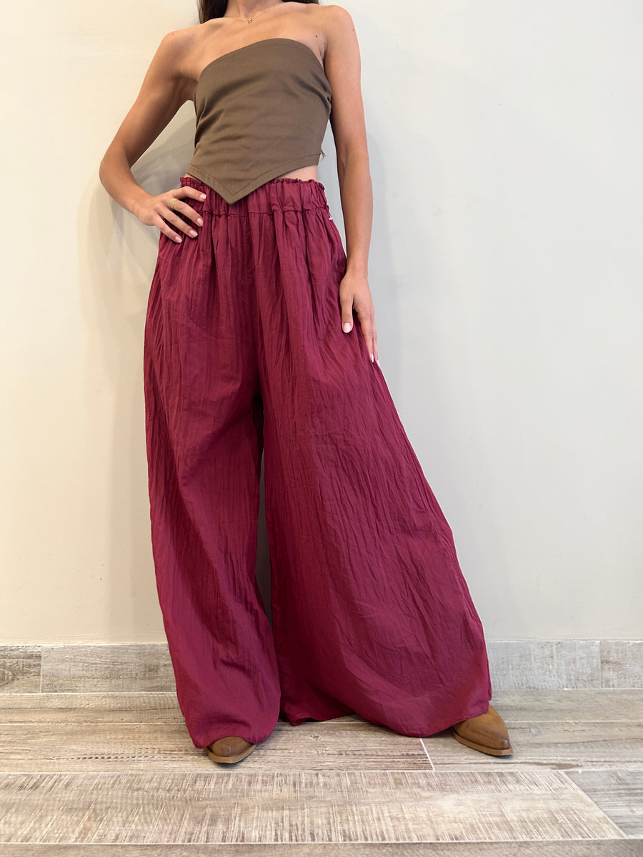GIPSY INSIDE Pantalone palazzo rosso india