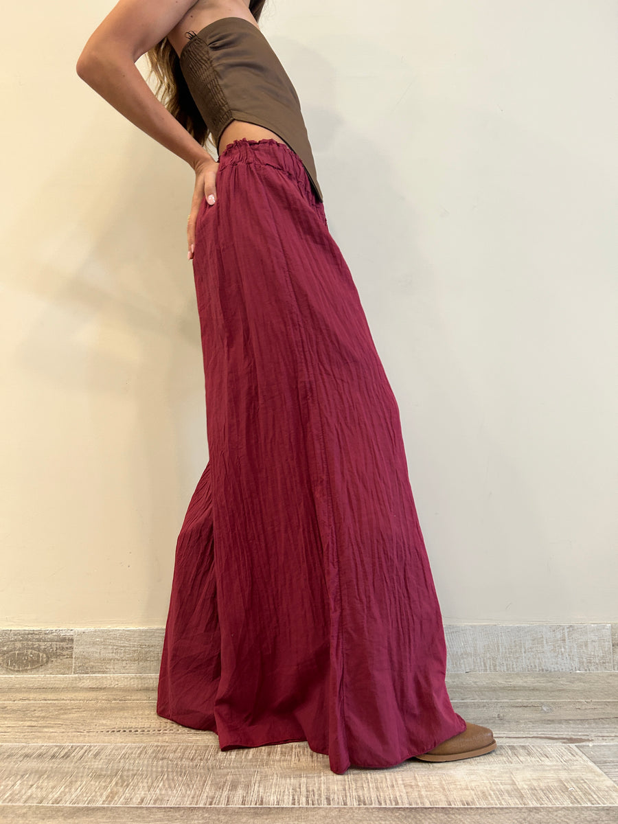 GIPSY INSIDE Pantalone palazzo rosso india