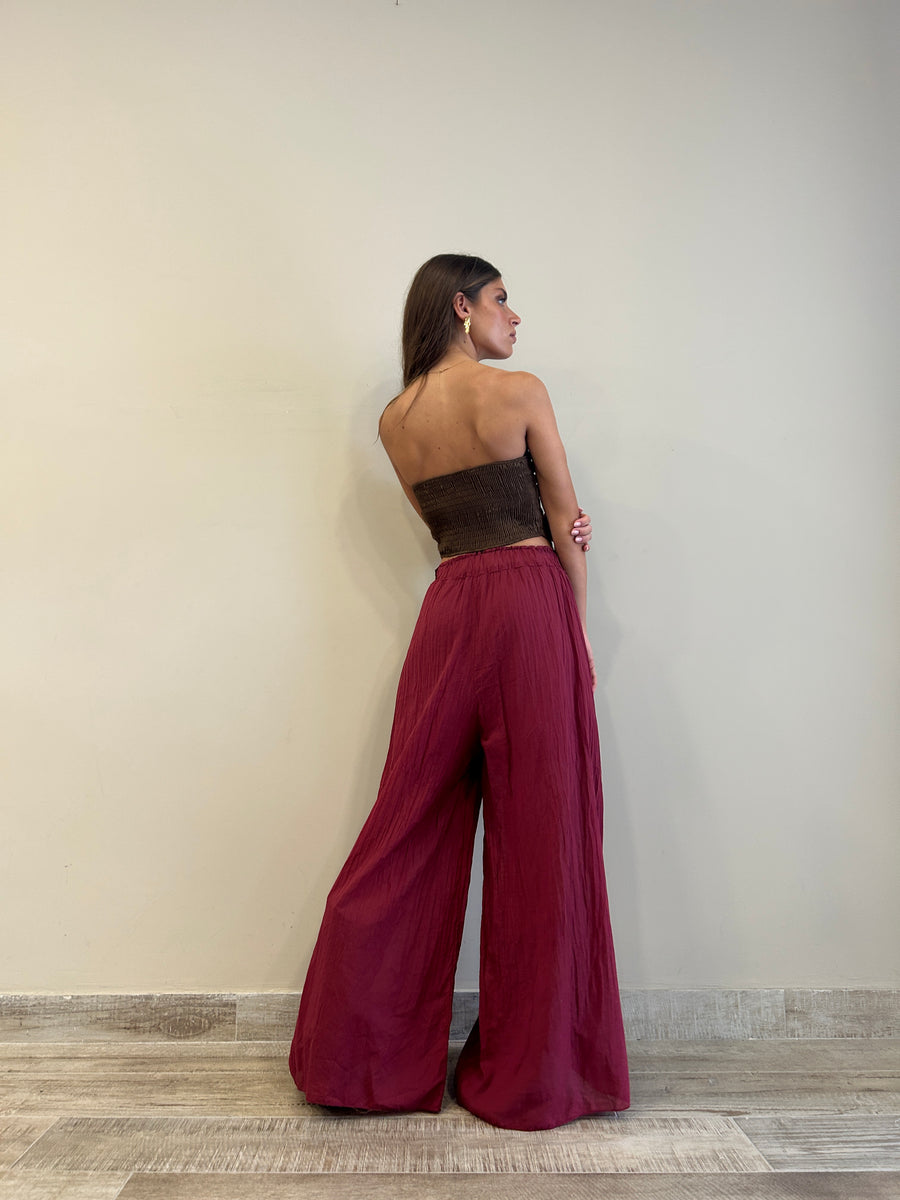 GIPSY INSIDE Pantalone palazzo rosso india