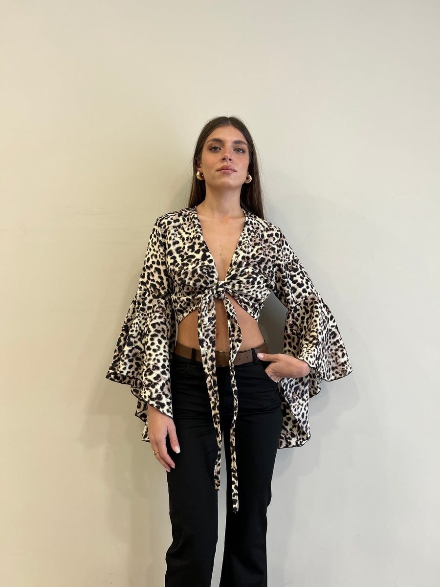 FREELOVE GIPSY TOP Leopard Black
