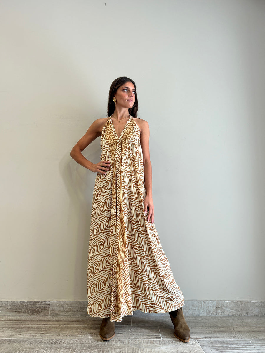 FREELOVE Abito lungo BEACH LONG seta Boho Sand