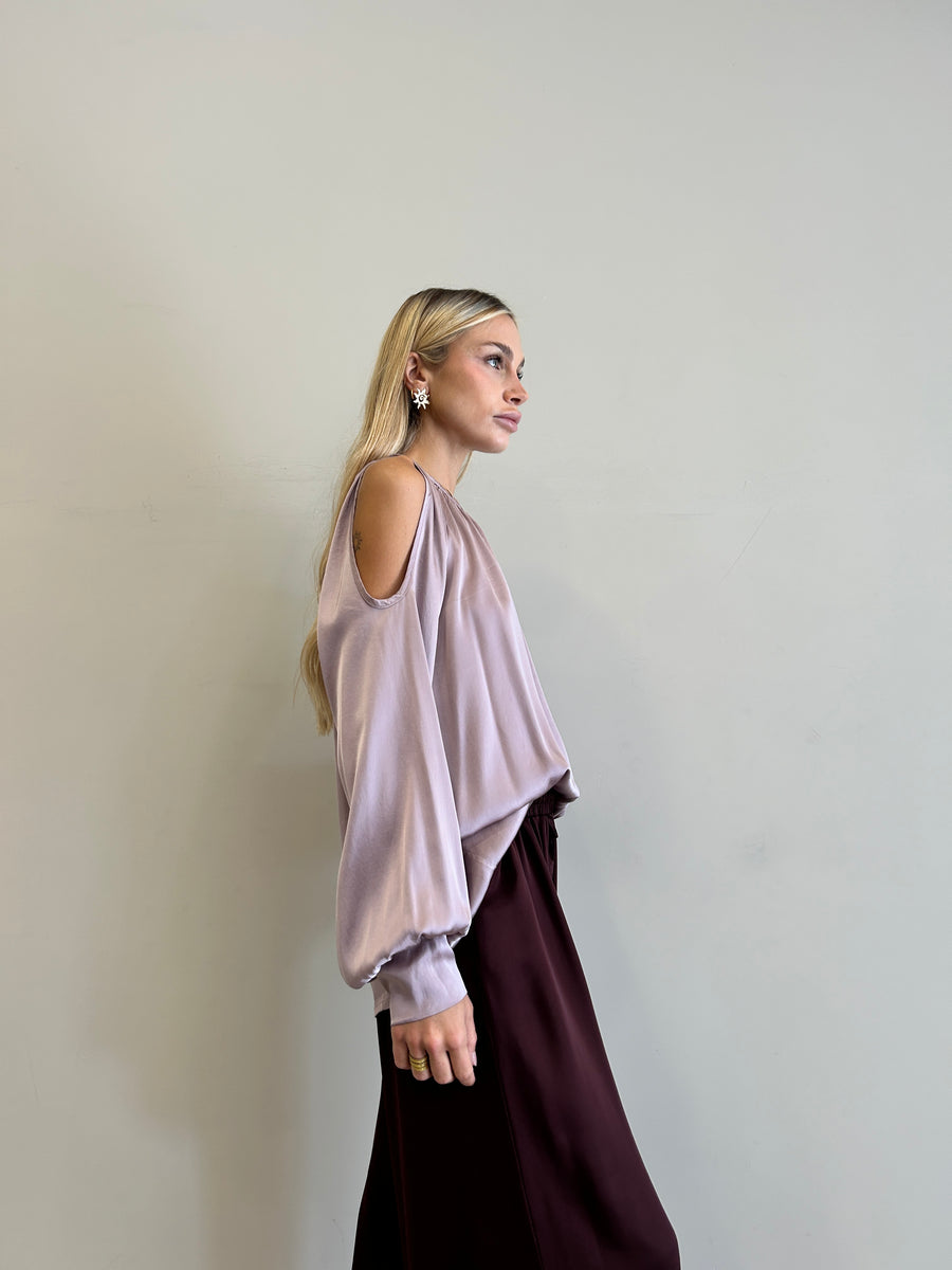 MOTEL Blusa Cut Spalla Rosa Antico