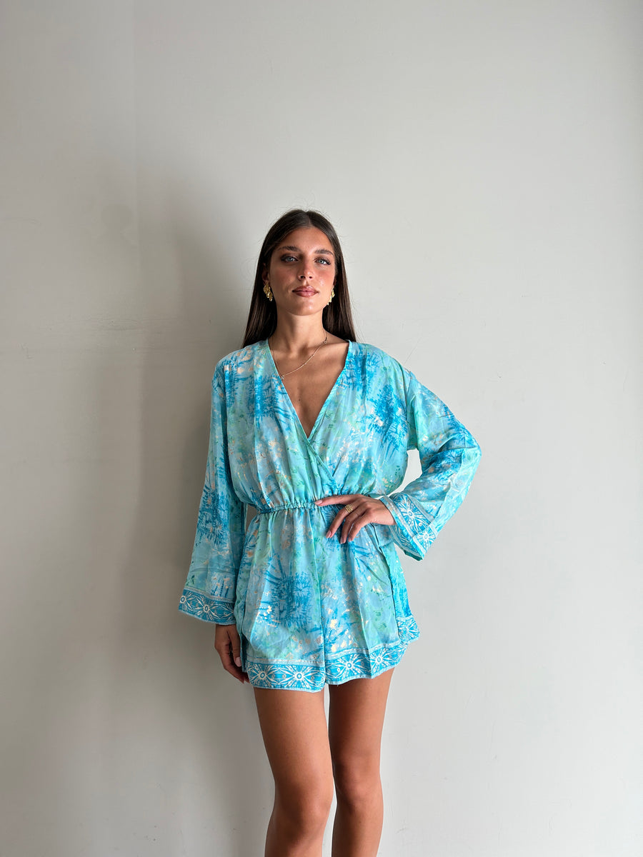 FREELOVE Tutina Seta Tie dye turquoise